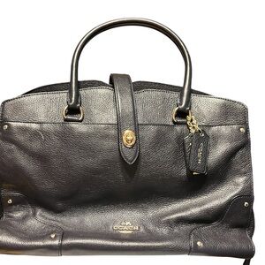 Coach Navy Blue Leather Shoulder Bag